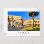 Kolosseum und Arch von Konstantin, Rom, Italien Postkarte (Vorne/Hinten)