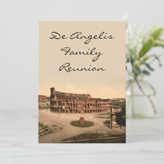 Kolosseum und Meta Sudans, Rom, Italien Einladung (Stehend Vorderseite)