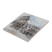Kolosseum Watercolor Rom Italien Fliese (Seite)