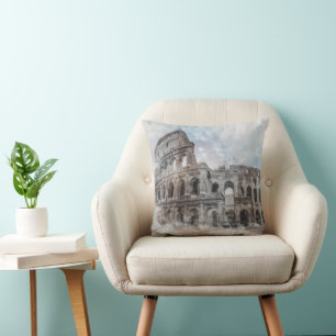 Kolosseum Watercolor Rom Italien Kissen