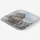 Kolosseum Watercolor Rom Italien Pappteller (Gewinkelt)