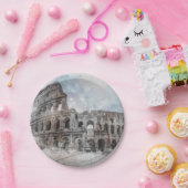 Kolosseum Watercolor Rom Italien Pappteller (Party)
