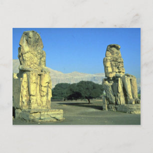 Kolossi von Memnon, Luxor, Ägyptische Wüste Postkarte