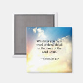 Kolossian 3:17, Christliche Bibelschrift Magnet (Vorderseite/Rückseite)