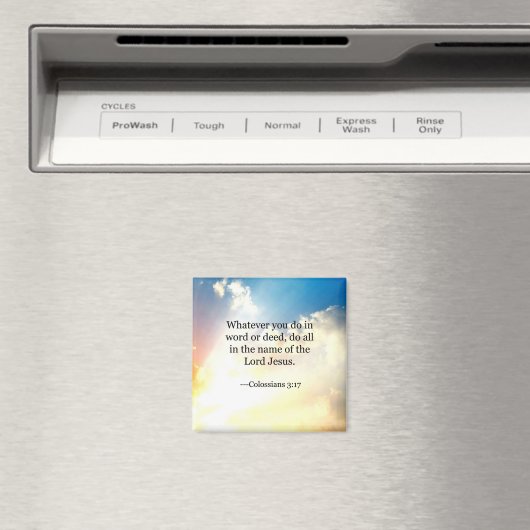 Kolossian 3:17, Christliche Bibelschrift Magnet (In Situ (Geschirrspüler))