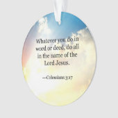 Kolossian 3:17, Christliche Bibelschrift, Ornament (Vorderseite)