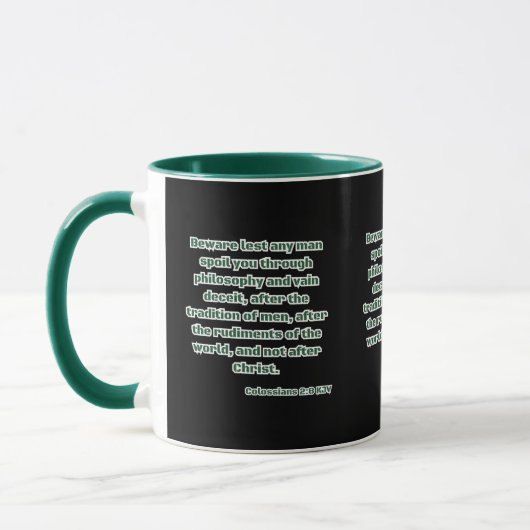 Kolossians 2:8 KJV Bibelverse Zwei-Tone Tasse (Links)