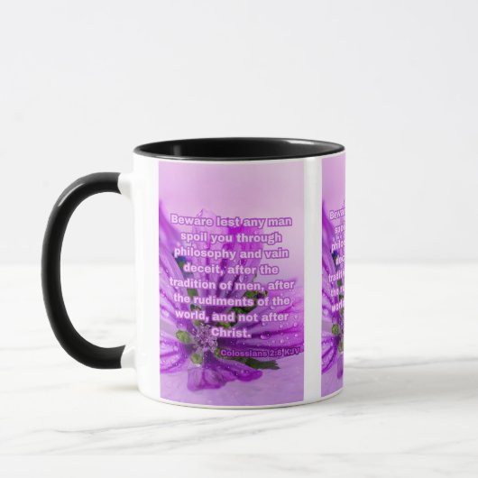 Kolossians 2:8 KJV Bible Verse Pic Two-Tone Tasse (Links)