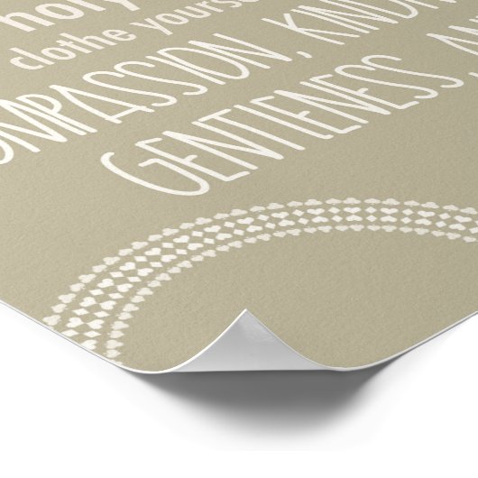 Kolossians 3:12 Poster (Ecke)