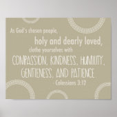 Kolossians 3:12 Poster (Vorne)