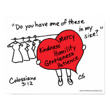 Kolossians 3:12 Red Heart Poster