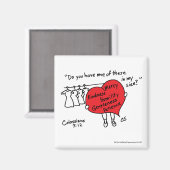 Kolossians 3:12 Rotes Herz Magnet (Vorderseite/Rückseite)