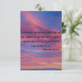 Kolossians 3:13 KJV Bible Verse Pic Flat Gruß Karte (Stehend Vorderseite)