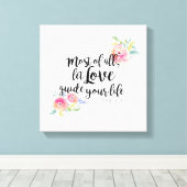 Kolossians 3:14 Canvas Print Leinwanddruck (Insitu (Holzboden))