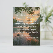 Kolossians 3:16 KJV Bible Verse Pic Flat Gruß Karte (Stehend Vorderseite)