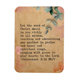 Kolossians 3:16 NKJV Bibelverse Magnet