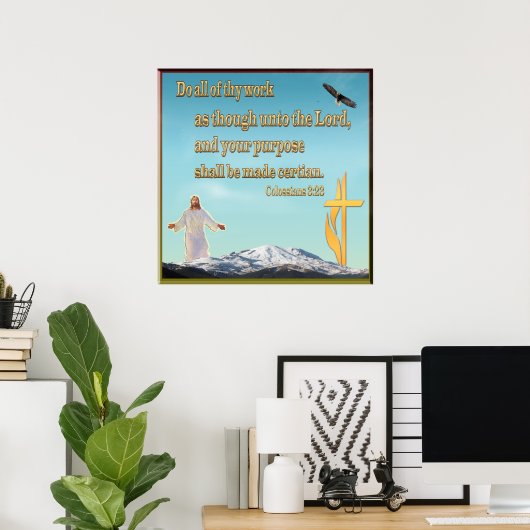 Kolossians 3:23 Plakate (Heimbüro)