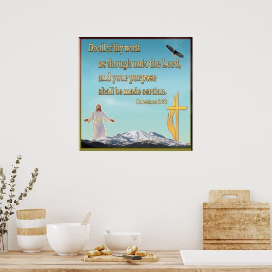 Kolossians 3:23 Plakate (Küche)