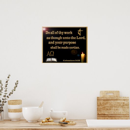 Kolossians 3:23 Poster (Küche)