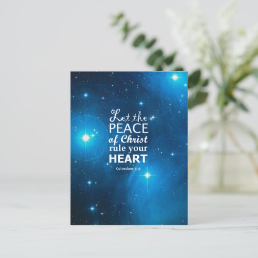 Kolossisten 3:15 postkarte (Stehend Vorderseite)