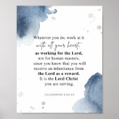 Kolossisten 3:23-24 Arbeiten Sie mit Ihrem ganzen Poster (Vorne)