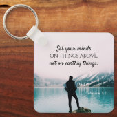 Kolossisten 3:2 Set deinen Verstand auf Dinge oben Schlüsselanhänger (Vorderseite)