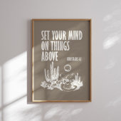 Kolossisten 3 2 Western Christliche Mauer Kunst Poster