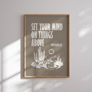 Kolossisten 3 2 Western Christliche Mauer Kunst Poster