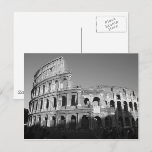 Kolossium schwarz-weiß postkarte (Vorne/Hinten)