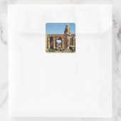 Kolossus von Ramesses II: stehende Statue Quadratischer Aufkleber (Tasche)