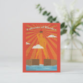 Kolossus von Rhodos, das alte Wunder Postkarte (Stehend Vorderseite)