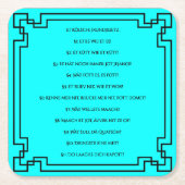 Kölsches Grundgesetz – Köln Cologne Jugendstil Rechteckiger Pappuntersetzer (Vorderseite)