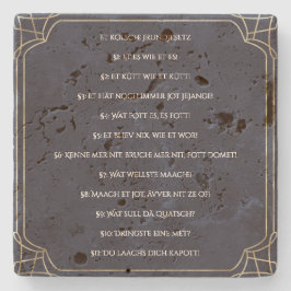 Kölsches Grundgesetz – Köln Cologne Jugendstil Steinuntersetzer