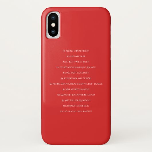 Kölsches Grundgesetz – Köln Cologne Kölsch Cöln Case-Mate iPhone Hülle (Rückseite)