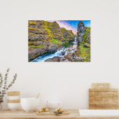 Kolufossar-Wasserfälle, Island Poster (Küche)