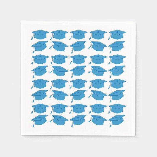 KOLUMBIA BLAU ABSCHLUSS PAPIER NAPKINS SERVIETTE (Vorderseite)