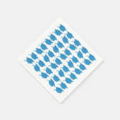 KOLUMBIA BLAU ABSCHLUSS PAPIER NAPKINS SERVIETTE (Ecke)