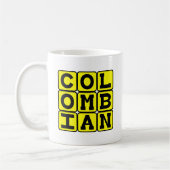Kolumbianer, Staatsangehörigkeit Kaffeetasse (Links)