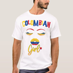 Kolumbianerin Stolz aus kolumbianischem T - Shirt