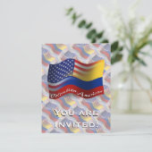 kolumbianisch-amerikanische Waage Einladung (Stehend Vorderseite)