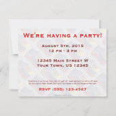 kolumbianisch-amerikanische Waage Einladung (Rückseite)