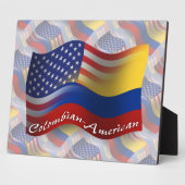 kolumbianisch-amerikanische Wave Flag Fotoplatte (Seite)