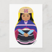 Kolumbianisch, Misak oder Guambiana Matryoshka Pos Postkarte (Vorderseite)