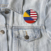 kolumbianische amerikanische Flagge | Hälfte Kolum Button (Beispiel)