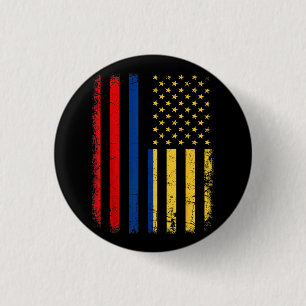 Kolumbianische amerikanische Flagge Kolumbianische Button