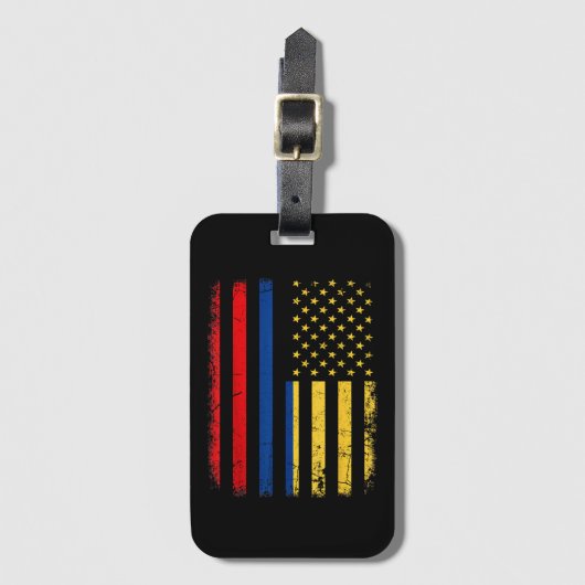 Kolumbianische amerikanische Flagge Kolumbianische Gepäckanhänger (Vorderseite Vertikal)