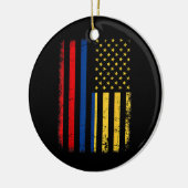 Kolumbianische amerikanische Flagge Kolumbianische Keramik Ornament (Links)