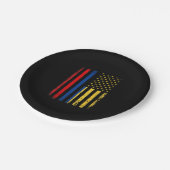 Kolumbianische amerikanische Flagge Kolumbianische Pappteller (Schrägansicht)