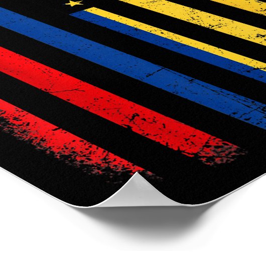 Kolumbianische amerikanische Flagge Kolumbianische Poster (Ecke)