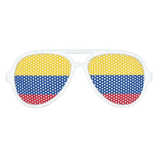 kolumbianische Flag Party Shades. Sonnenbrille (Vorderseite)